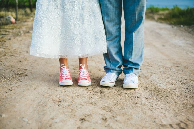 De rigtige sko bryllupsdagen -
